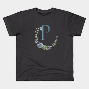 Monogram Botanical Flower P Kids T-Shirt